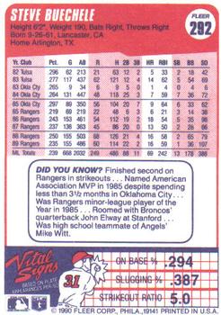 Steve Buechele  baseball card collectible - Main Image 2