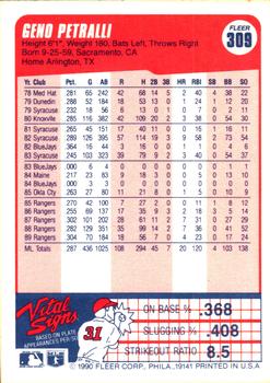 Geno Petralli  baseball card collectible - Main Image 2