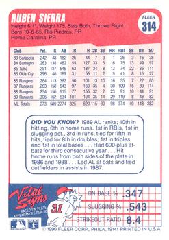 Ruben Sierra  baseball card collectible - Main Image 2