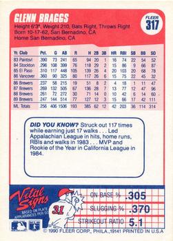 Glenn Braggs  baseball card collectible - Main Image 2