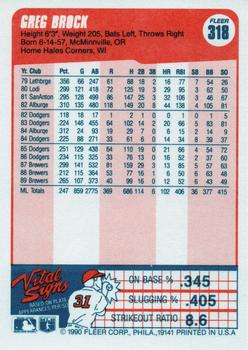 Greg Brock  baseball card collectible - Main Image 2