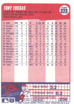 Tony Fossas  baseball card collectible - Main Image 2