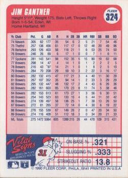 Jim Gantner  baseball card collectible - Main Image 2