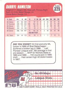 Darryl Hamilton  baseball card collectible - Main Image 2