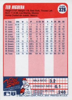 Ted Higuera  baseball card collectible - Main Image 2