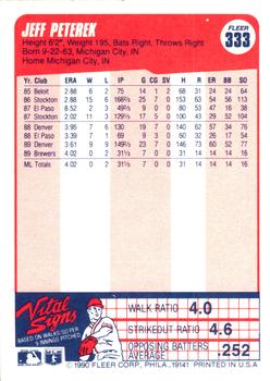 Jeff Peterek  baseball card collectible - Main Image 2