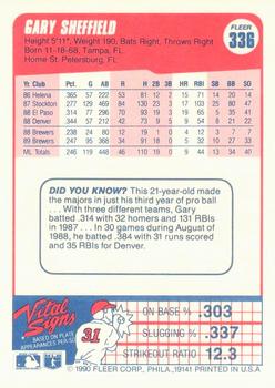 Gary Sheffield  baseball card collectible - Main Image 2