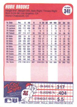 Hubie Brooks  baseball card collectible - Main Image 2