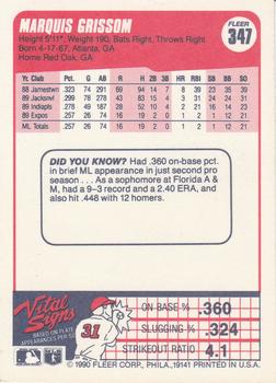 Marquis Grissom  baseball card collectible - Main Image 2