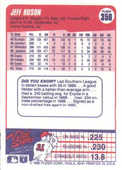 Jeff Huson  baseball card collectible - Main Image 2