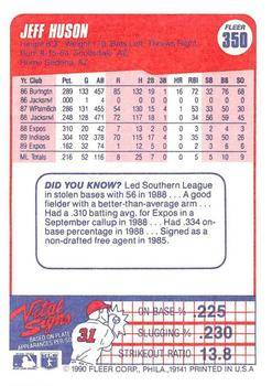 Jeff Huson  baseball card collectible - Main Image 2