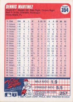 Dennis Martinez  baseball card collectible - Main Image 2