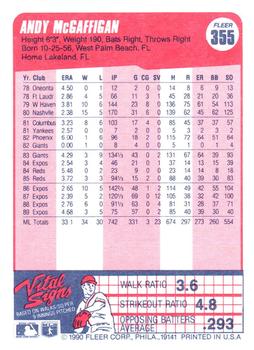 Andy McGaffigan  baseball card collectible - Main Image 2