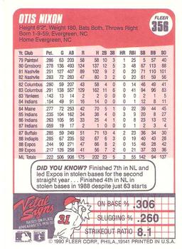 Otis Nixon  baseball card collectible - Main Image 2