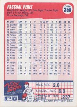 Pascual Perez  baseball card collectible - Main Image 2