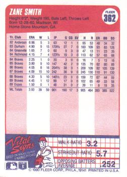 Zane Smith  baseball card collectible - Main Image 2