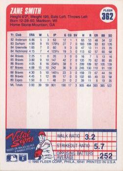 Zane Smith  baseball card collectible - Main Image 2