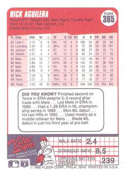 Rick Aguilera  baseball card collectible - Main Image 2