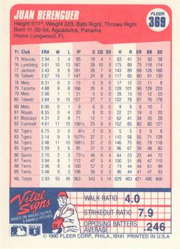 Juan Berenguer  baseball card collectible - Main Image 2