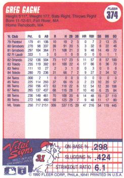 Greg Gagne  baseball card collectible - Main Image 2