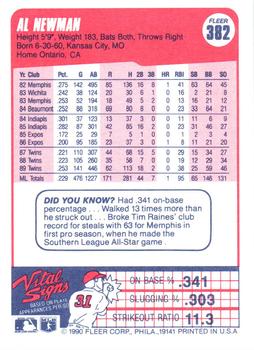 Al Newman  baseball card collectible - Main Image 2