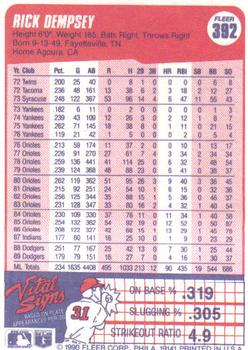 Rick Dempsey  baseball card collectible - Main Image 2