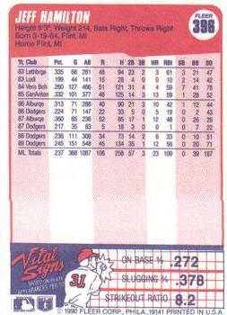 Jeff Hamilton  baseball card collectible - Main Image 2