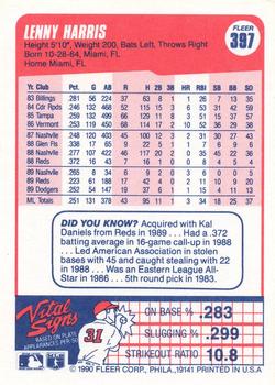 Lenny Harris  baseball card collectible - Main Image 2