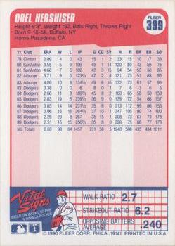 Orel Hershiser  baseball card collectible - Main Image 2