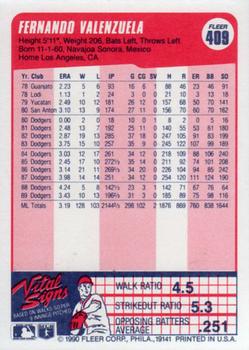Fernando Valenzuela  baseball card collectible - Main Image 2