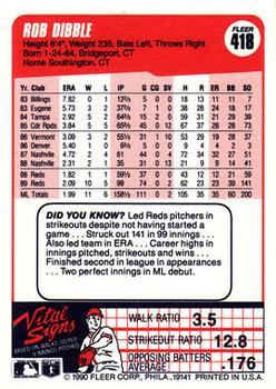 Rob Dibble  baseball card collectible - Main Image 2