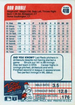 Rob Dibble  baseball card collectible - Main Image 2