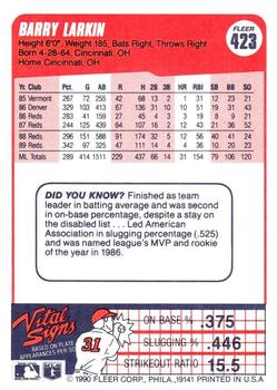 Barry Larkin  baseball card collectible - Main Image 2