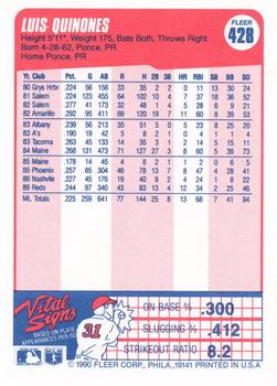 Luis Quinones  baseball card collectible - Main Image 2