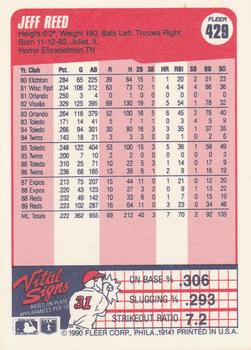 Jeff Reed  baseball card collectible - Main Image 2