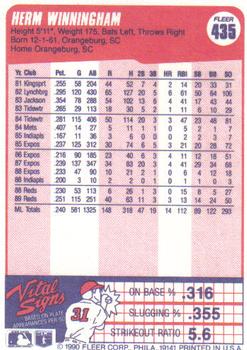 Herm Winningham  baseball card collectible - Main Image 2
