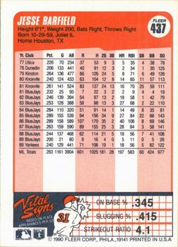 Jesse Barfield  baseball card collectible - Main Image 2