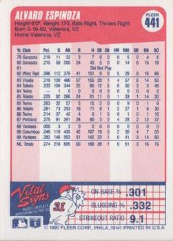 Alvaro Espinoza  baseball card collectible - Main Image 2