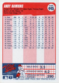 Andy Hawkins  baseball card collectible - Main Image 2