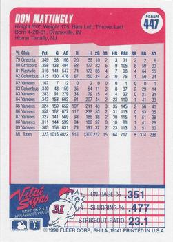 Don Mattingly  baseball card collectible - Main Image 2