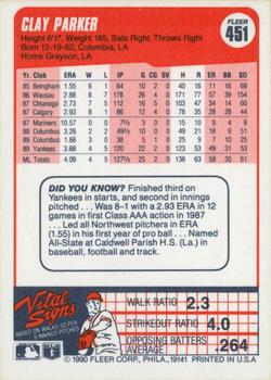 Clay Parker  baseball card collectible - Main Image 2