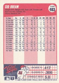 Sid Bream  baseball card collectible - Main Image 2