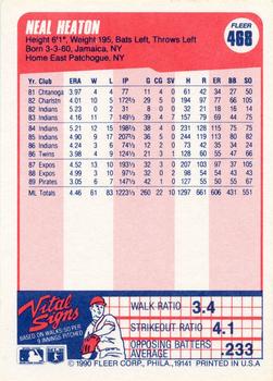 Neal Heaton  baseball card collectible - Main Image 2