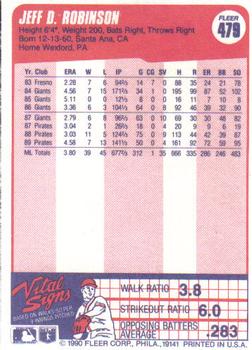 Jeff Robinson  baseball card collectible - Main Image 2