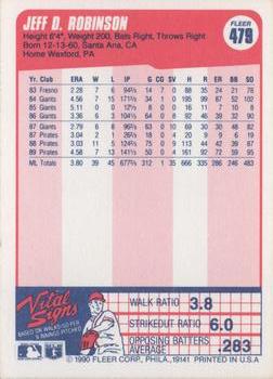 Jeff Robinson  baseball card collectible - Main Image 2