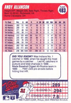 Andy Allanson  baseball card collectible - Main Image 2