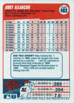 Andy Allanson  baseball card collectible - Main Image 2