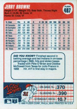 Jerry Browne  baseball card collectible - Main Image 2