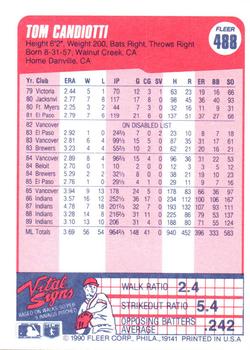 Tom Candiotti  baseball card collectible - Main Image 2