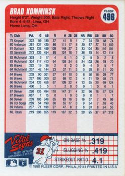 Brad Komminsk  baseball card collectible - Main Image 2